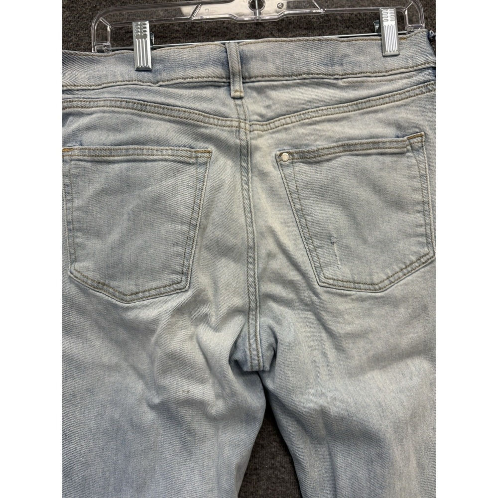 Mens 33x32 H&M Denim Skinny Distressed Jeans Light Wash Coupe Moulante Mid Rise - Picture 10 of 16